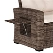 Indoor/Outdoor Conversation Set with Sofa and Table in Beige & Brown