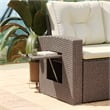 Indoor/Outdoor Conversation Set with Sofa and Table in Beige & Brown
