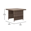 Indoor/Outdoor Conversation Set with Sofa and Table in Beige & Brown