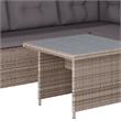 Flash Furniture Indoor/Outdoor Conversation Set with Sofa and Table in Gray