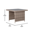 Flash Furniture Indoor/Outdoor Conversation Set with Sofa and Table in Gray