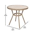 Indoor/Outdoor Commercial Bistro Set with Table and 4 Chairs in Nat/Wht