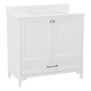 36 Inch Bathroom Vanity with Undermount Sink Cabinet and Drawer in White