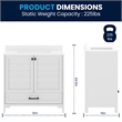 36 Inch Bathroom Vanity with Undermount Sink Cabinet and Drawer in White