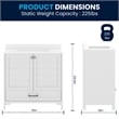 36 Inch Bathroom Vanity with Undermount Sink Cabinet and Drawer in White