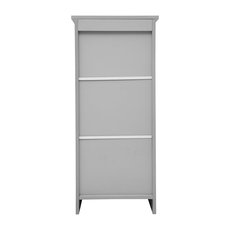 Modern Bathroom Storage Cabinet with Magnetic Close Door and 3 shelves - Gray