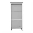 Modern Bathroom Storage Cabinet with Magnetic Close Door and 3 shelves - Gray