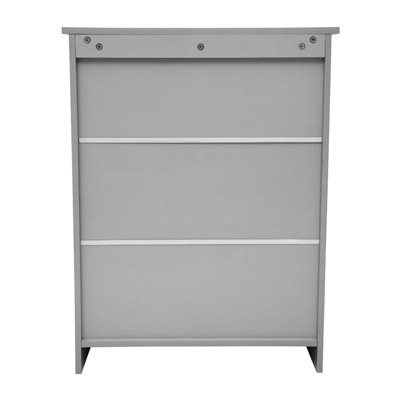 Modern Bathroom Storage Cabinet with 2 Magnetic Close Doors and Shelves - Gray