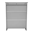 Modern Bathroom Storage Cabinet with 2 Magnetic Close Doors and Shelves - Gray