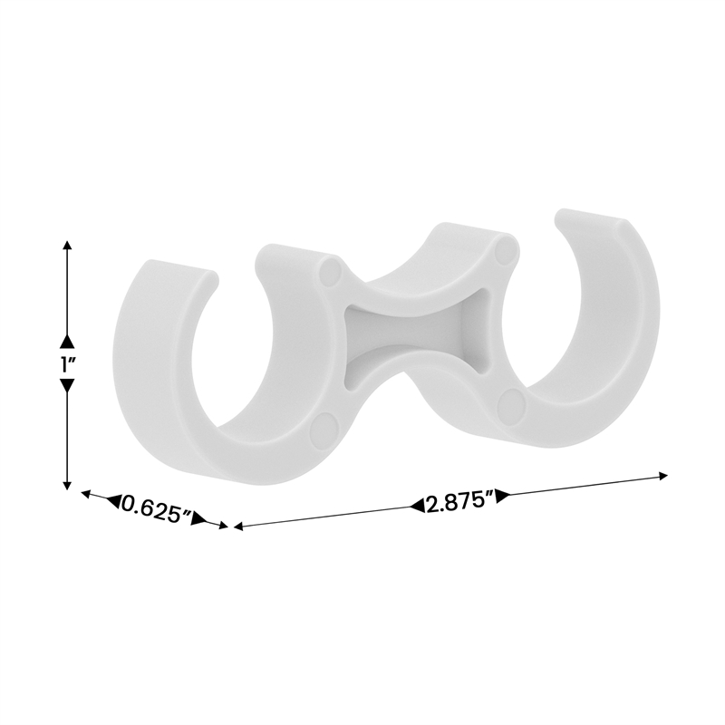 White Wide Plastic Ganging Clips - Set of 2