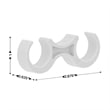White Wide Plastic Ganging Clips - Set of 2