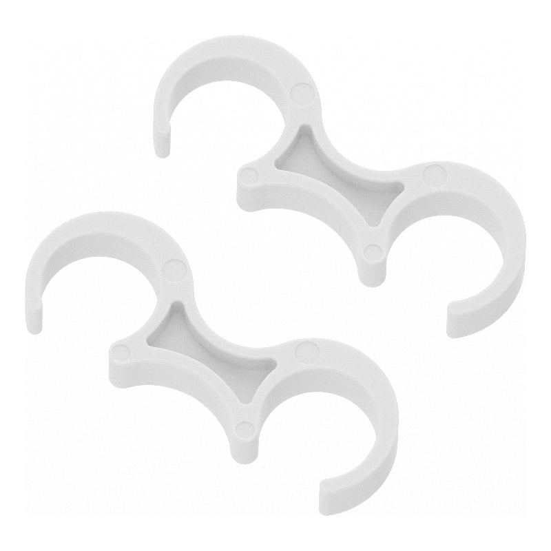 White Wide Plastic Ganging Clips - Set of 2