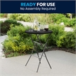 2.6-Foot Round Plastic Bar Height Folding Event Table in Black