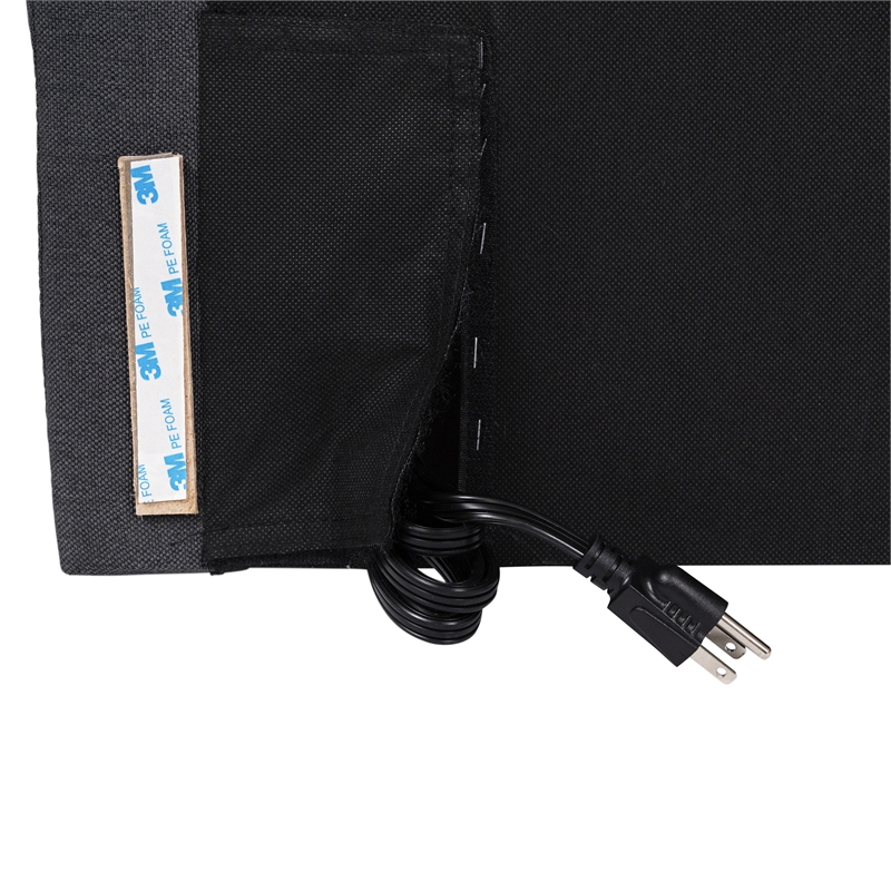 Contoured Twin Headboard with 2 Power Outlets 1 USB and 1 USB-C Port in Gray