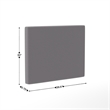 Upholstered Twin Headboard with 2 Power Outlets 1 USB 1 USB-C Port in Gray