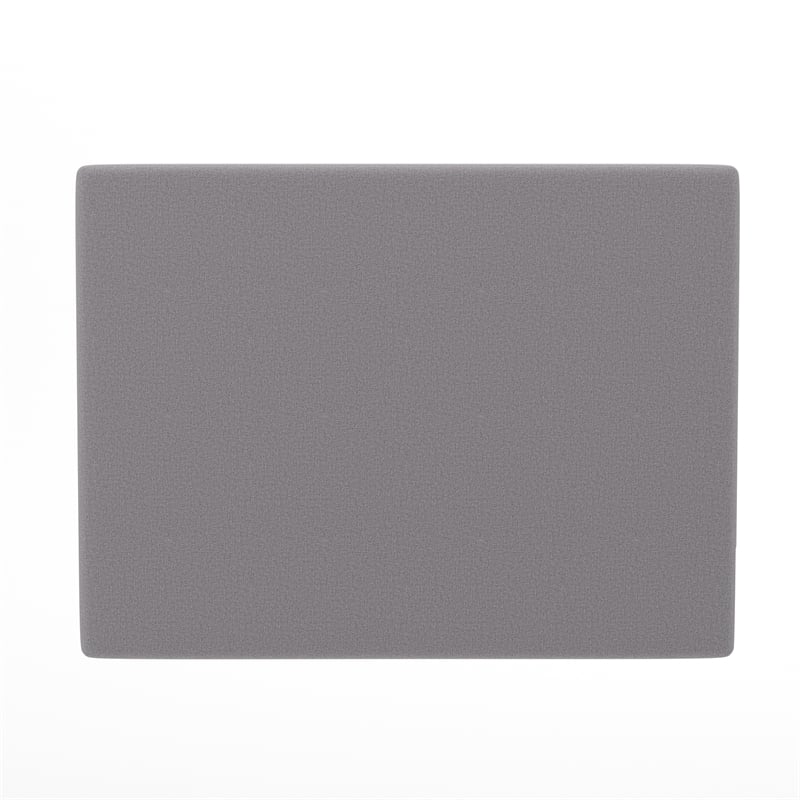 Upholstered Twin Headboard with 2 Power Outlets 1 USB 1 USB-C Port in Gray