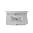 30 Inch Bathroom Vanity with Undermount Sink and Open Storage Shelf in White