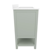 36 Inch Bathroom Vanity with Sink Open Storage and Storage Drawers in Sage
