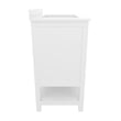 36 Inch Bathroom Vanity with Sink Open Storage and Storage Drawers in Wht/Gold