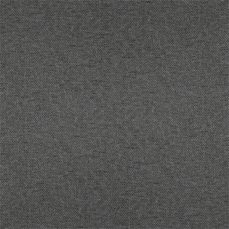 Twin Size Upholstered Platform Bed with Wingback Headboard-Charcoal Faux Linen