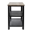 3-Tier Entryway Bench with Mesh Metal Shoe Storage Shelves in Weathered Wood