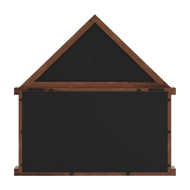 Glass Front Flag Display Case with Certificate Holder-Fits 9x5 Flag-Dark Brown