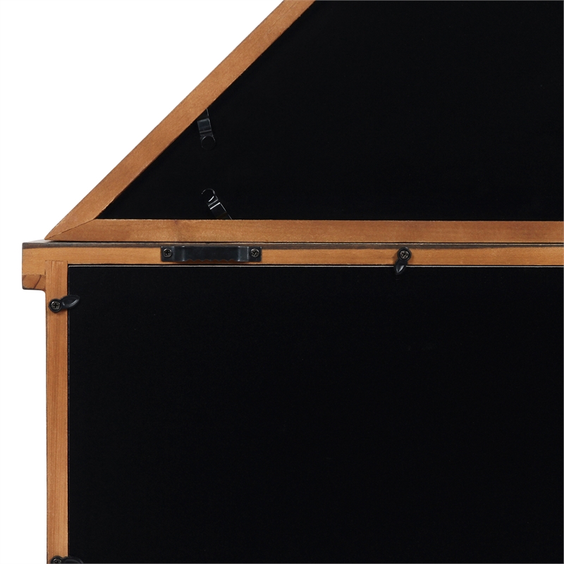 Glass Front Flag Display Case with Certificate Holder-Fits 9x5 Flag-Dark Brown