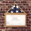Glass Front Flag Display Case with Certificate Holder-Fits 9x5 Flag-Dark Brown