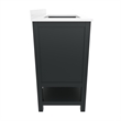42 Inch Bathroom Vanity with Sink Open Storage and Storage Drawers in Black