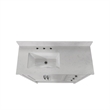 42 Inch Bathroom Vanity with Sink Open Storage and Storage Drawers in White