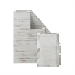 Whitewashed Wooden 3 Piece Organization Set for Desktop Tables or Vanity