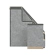 Galvanized Finish Metal and Rustic Wood 3 Piece Desktop or Vanity Organizer Set