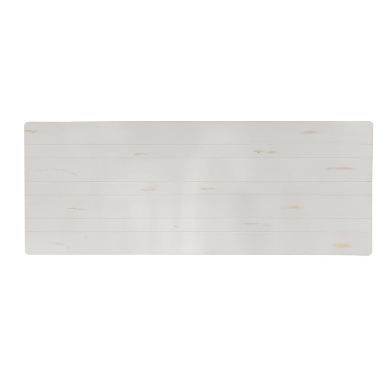 Solid Pine Farm Dining Table with X-Style Legs in Antique Rustic White-9' x 40
