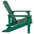Star and Moon Fire Pit with Mesh Cover & 2 Green Poly Resin Adirondack Chairs