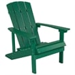 Star and Moon Fire Pit with Mesh Cover & 2 Green Poly Resin Adirondack Chairs
