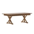 Solid Pine Farm Dining Table with X-Style Legs in Antique Rustic - 7' x 40