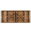 Solid Pine Farm Dining Table with X-Style Legs in Antique Rustic - 7' x 40