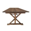Solid Pine Farm Dining Table with X-Style Legs in Antique Rustic - 7' x 40