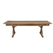Solid Pine Farm Dining Table with X-Style Legs in Antique Rustic - 7' x 40
