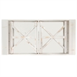 Solid Pine Farm Dining Table with X-Style Legs in Antique Rustic White-7' x 40