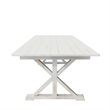 Solid Pine Farm Dining Table with X-Style Legs in Antique Rustic White-7' x 40