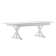 Solid Pine Farm Dining Table with X-Style Legs in Antique Rustic White-8' x 40