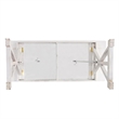 Solid Pine Farm Dining Table with X-Style Legs in Antique Rustic White-8' x 40