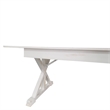 Solid Pine Farm Dining Table with X-Style Legs in Antique Rustic White-8' x 40