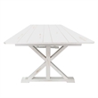 Solid Pine Farm Dining Table with X-Style Legs in Antique Rustic White-8' x 40