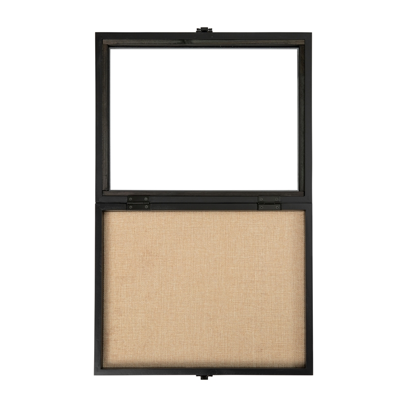 Solid Pine Black Shadow Display Case with Linen Liner - 11 x 14