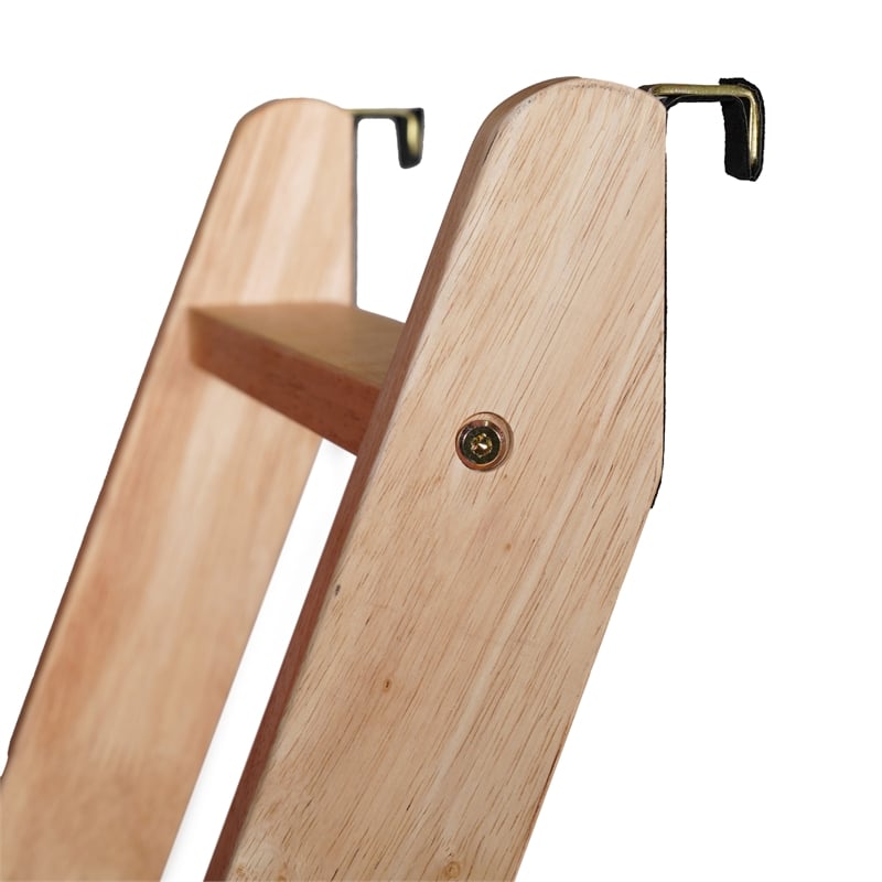 Twin Over Twin Convertible Slatted Solid Wood Bunk Bed Frame for Kids in Natural