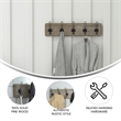Vintage Wall Mounted Coat Rack with 5 Coat Hooks in Weathered Finish