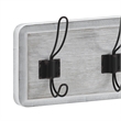 Vintage Wall Mounted Coat Rack with 5 Coat Hooks in Whitewashed Finish