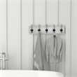 Vintage Wall Mounted Coat Rack with 5 Coat Hooks in Whitewashed Finish